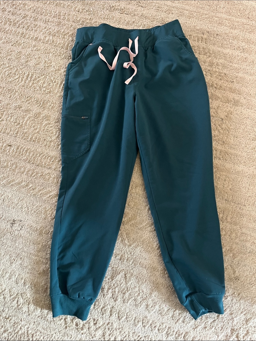 Figs Dark Teal Technical Collection Drawstring Scrub Jogger Pants XL
